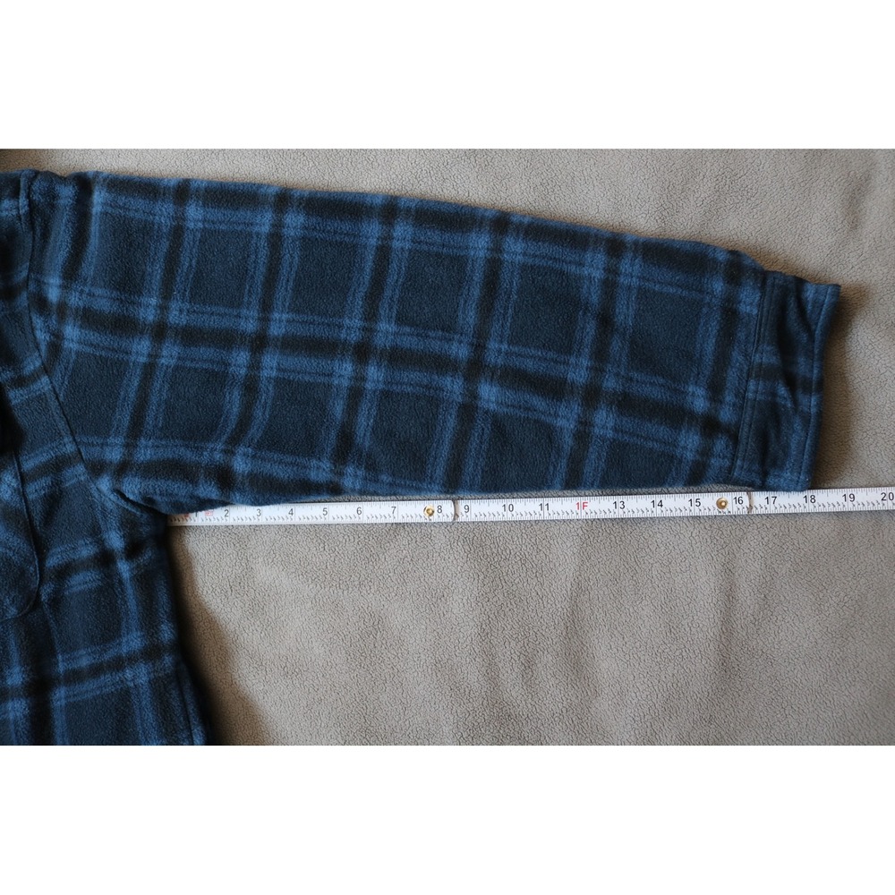 STILLWATER SUPPLY Plaid Jacket Men Large Blue Plaid Hooded Fleece Shacket - Picture 10 of 15